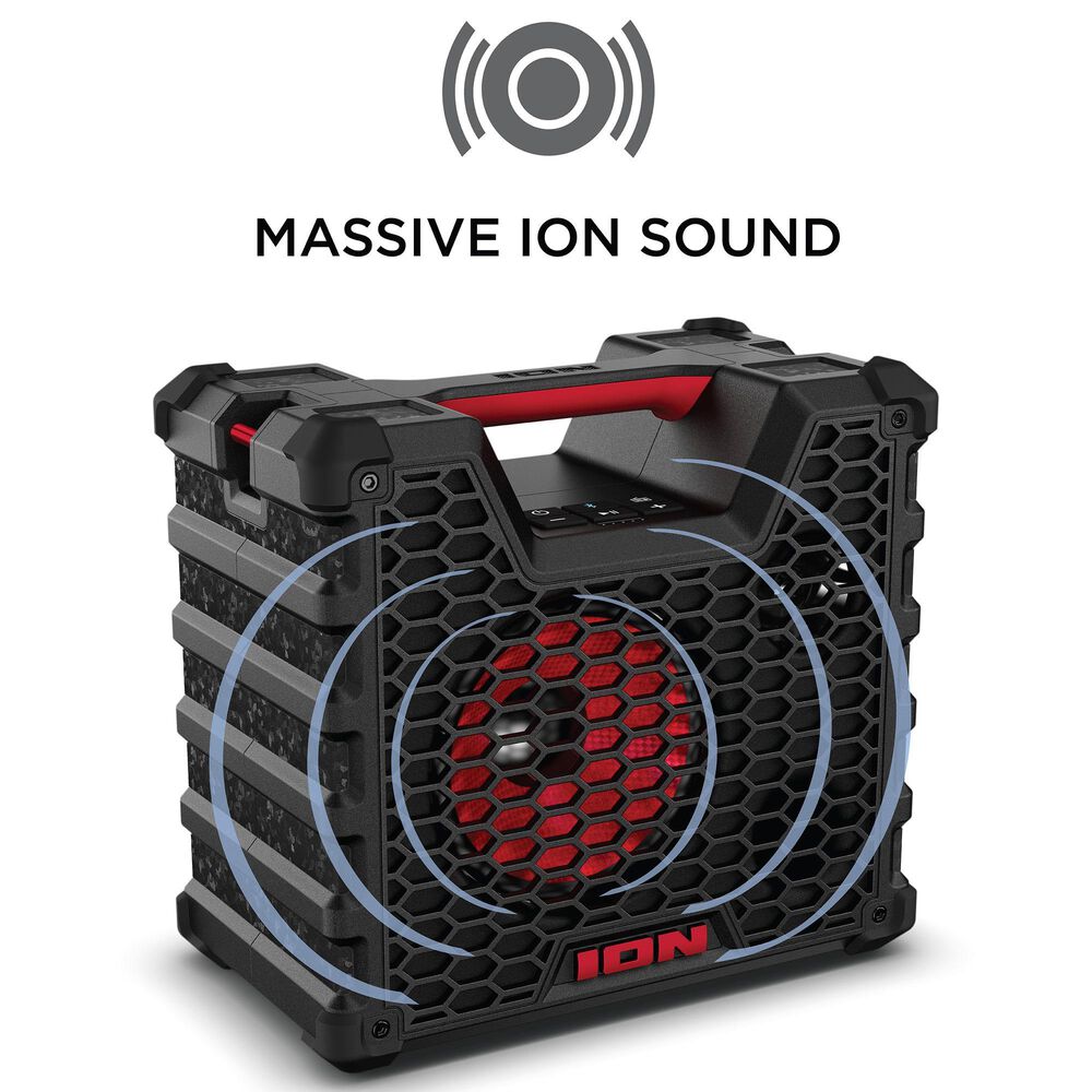 Ion Tailgater Tough Rugged Portable All-Weather Wireless Speaker in Black, , large