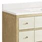 James Martin Vanities Celeste 48" Single Vanity in Sun-washed Oak with Embossed Shagreen and with Single Hole 3 cm White Zeus Quartz Top & Backsplash, , large