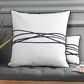 Flair Industries Austin Allen James 24" x 24" Wires Throw Pillow in Black and White, , large