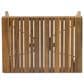 Hearth and Haven Kyoto Outdoor Folding Side Table with Slatted Top in Teak, , large