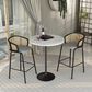 Leisuremod Verve 36" Round Bar Height Dining Table with Resin Top in Black and White - Table Only, , large
