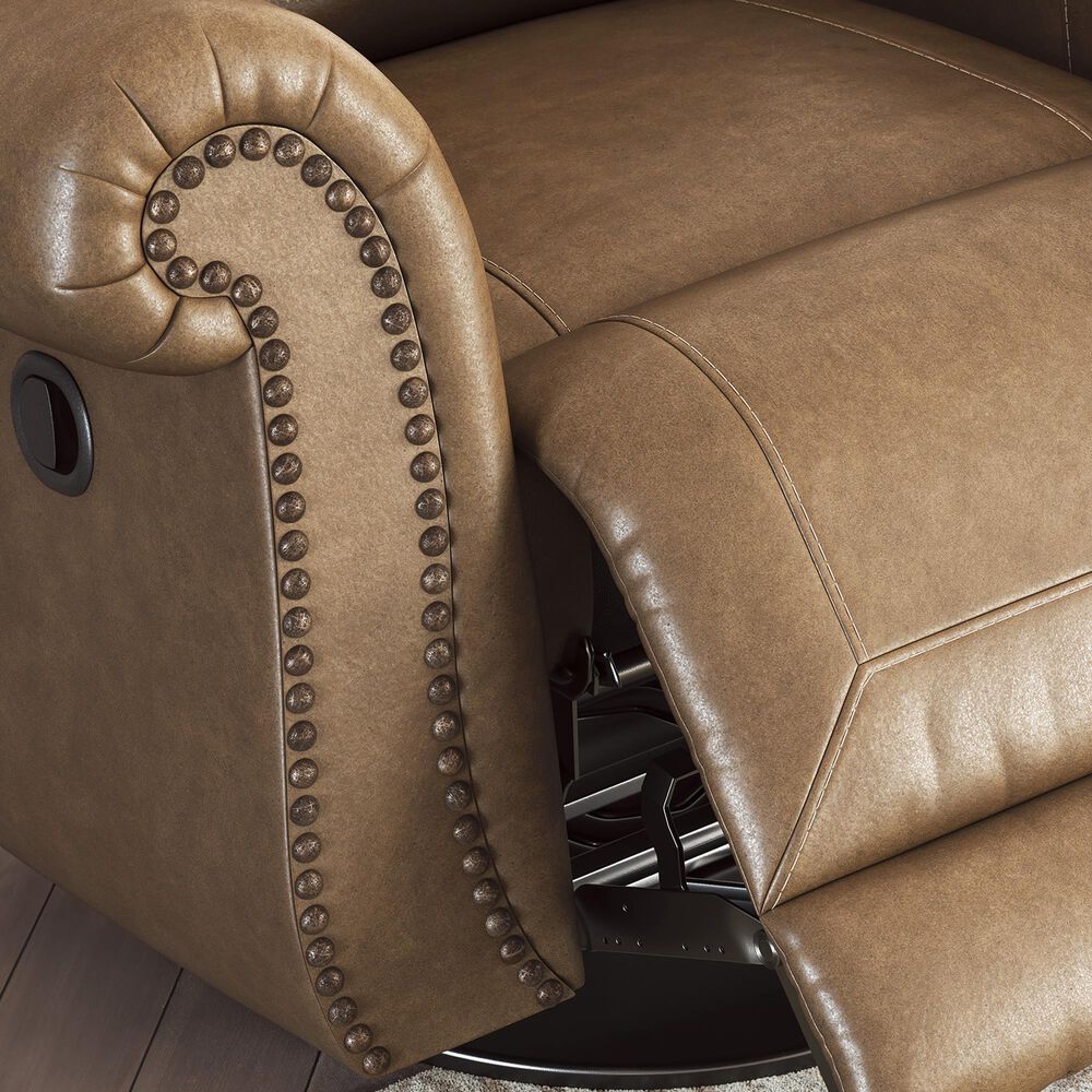 Ashley Chasemore Manual Swivel Glider Recliner in Earth, , large