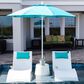Floating Luxuries 4-Piece Lounger Set in White and Aruba, , large