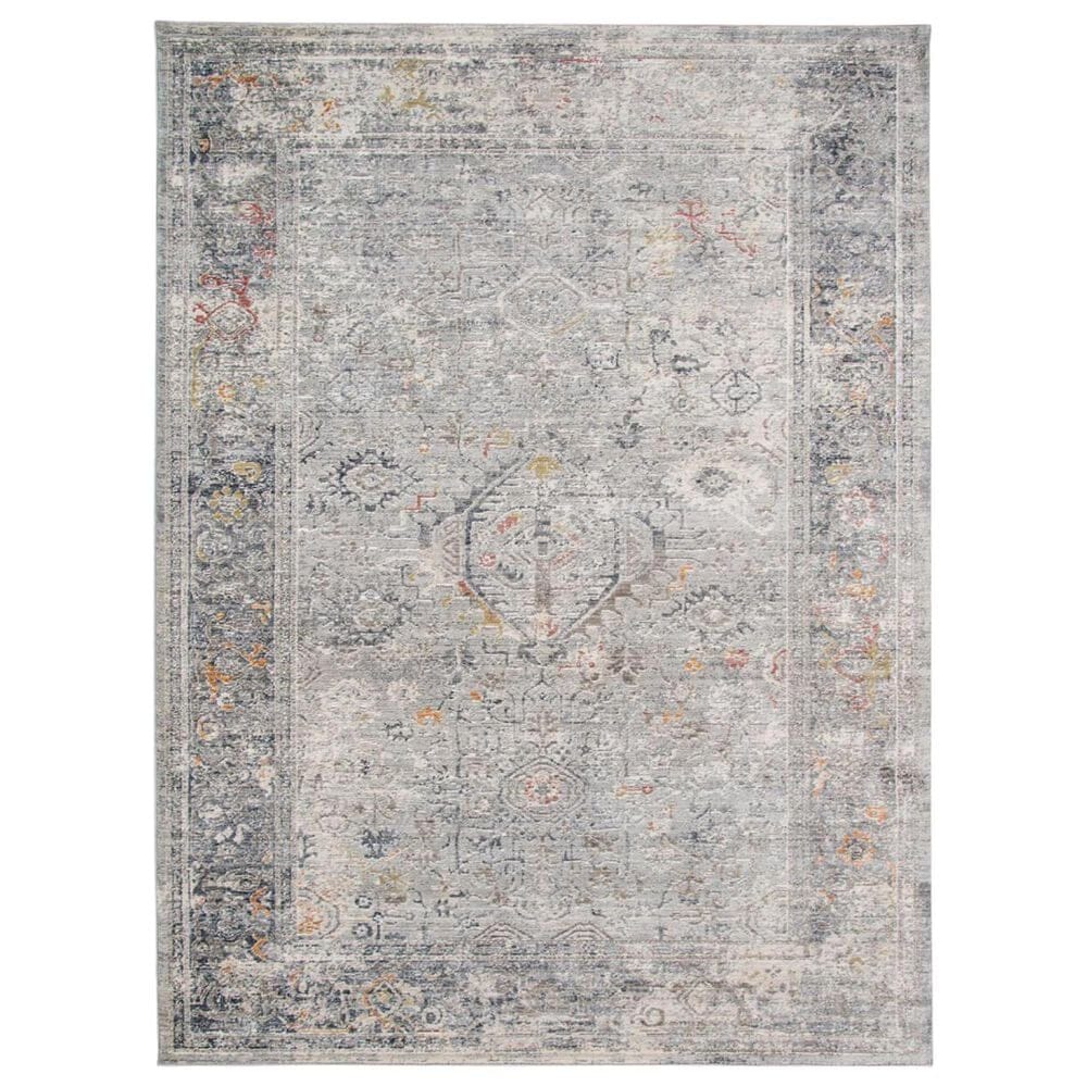 Amer Rugs Fairmont 10"3" x 14"3" Silver and Orange Area Rug, , large
