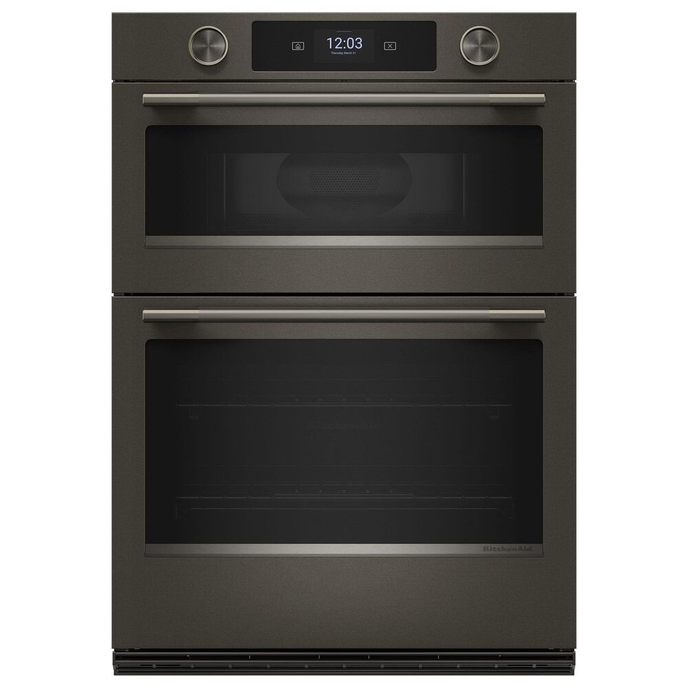 KitchenAid 2-Piece Kitchen Package with Black Ore 30" Smart Combination Wall Oven and Black 30" Induction Cooktop, , large