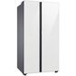 Samsung Bespoke Bespoke Side-by-Side Refrigerator (28 cu. ft.) with Beverage Center in White Glass, , large