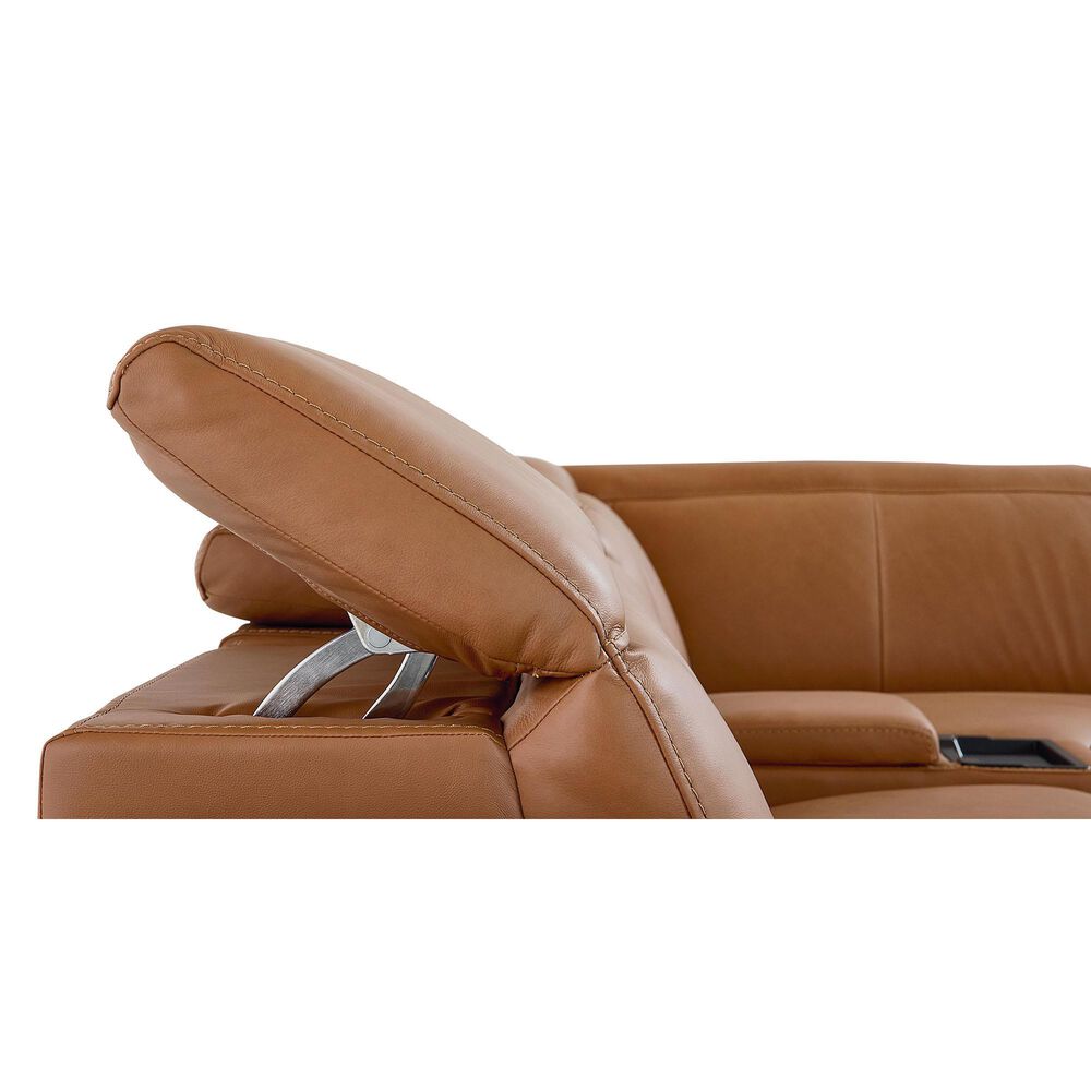 Bassett Airy 6-Piece Leather Power Reclining Sectional in Antelope, , large