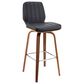 Blue River Renee 31" Swivel Barstool with Gray Cushion in Walnut, , large