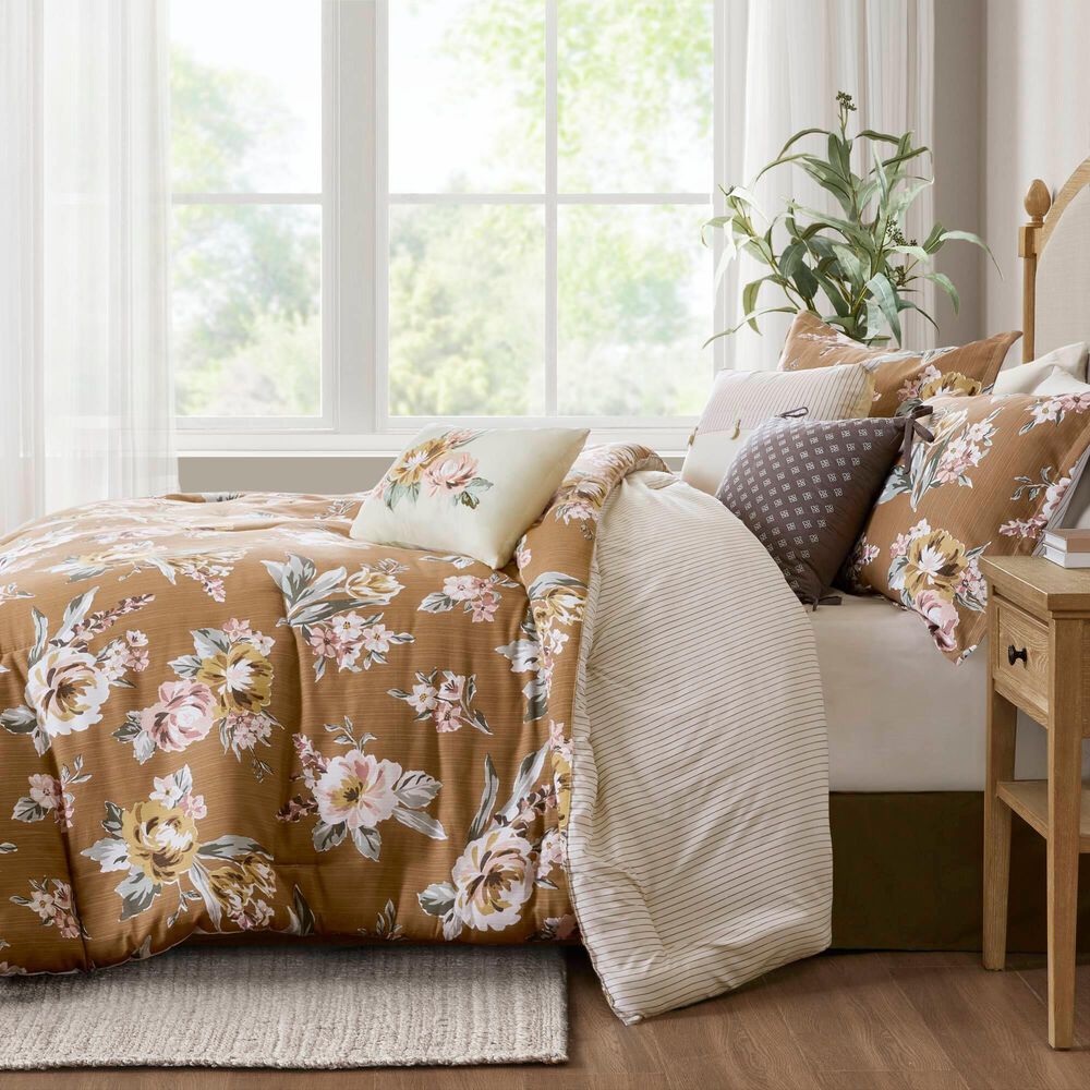 Hampton Park Salara 7-Piece Queen Comforter Set in Terracotta, , large