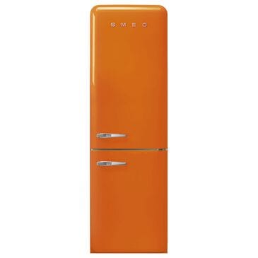 SMEG 11.69 Cu. Ft. Retro Freestanding Bottom Mount Refrigerator with Right Hinge in Orange, , large
