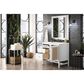 James Martin Vanities Addison 36" Single Vanity Cabinet in Glossy White with 3 cm White Zeus Quartz Top and Rectangular Sink, , large