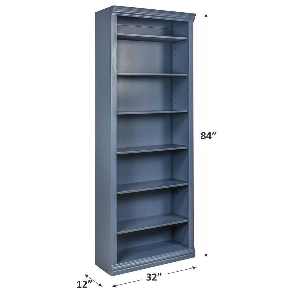 Cal-Baja Furniture 84&quot; Bookcase in Tempo Blue, , large