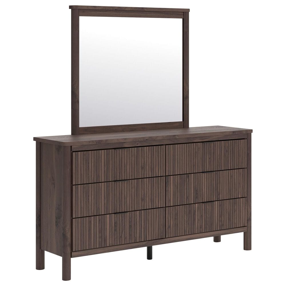 Ashley 5-Piece Queen Panel Platform Bedroom Set in Rich Brown, , large