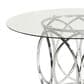 Mayberry Hill Merlin and Nero 5-Piece Round Dining Set in Clear and Chrome, , large