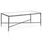 Furniture of America Lalia Coffee Table with Tempered Glass Top and Bullnose Edge in Gun Metal, , large