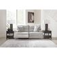 Ashley Acklen Place 2-Piece Power Symmetrical Reclining Sectional Loveseat in Pewter, , large