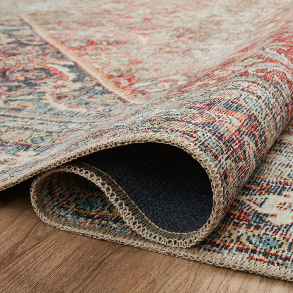 Amber Lewis x Loloi Georgie 2&#39; x 5&#39; Red and Navy Area Rug, , large