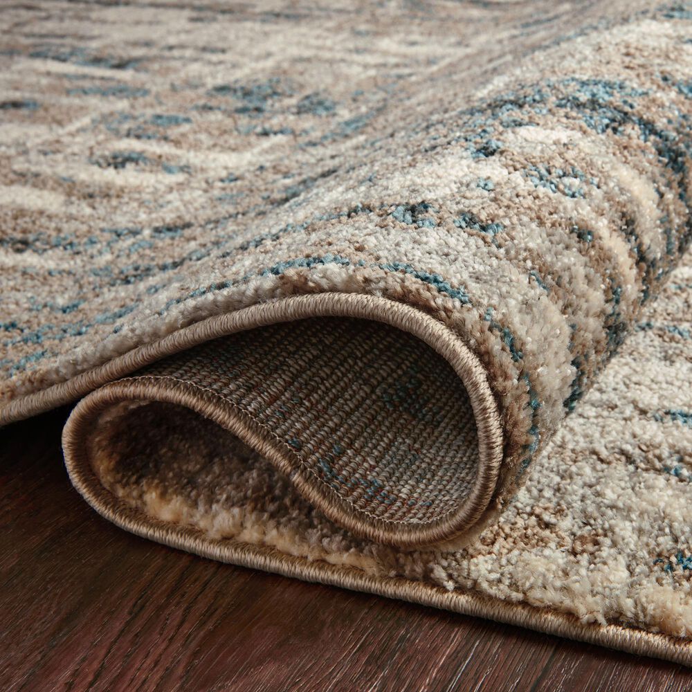 Loloi II Spirit SPI02 3'9" x 5'9" Stone and Blue Area Rug NFM