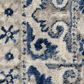Nourison Cyrus CYR05 2"2" x 7"6" Ivory and Blue Runner, , large