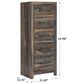 Ashley Drystan 5 Drawer Lingerie Chest in Rustic Brown, , large