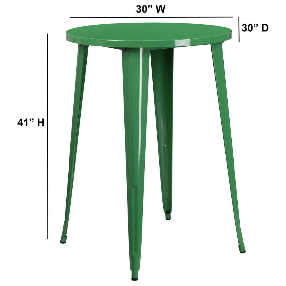 Flash Furniture 30&quot; Round Bar Table in Green, , large