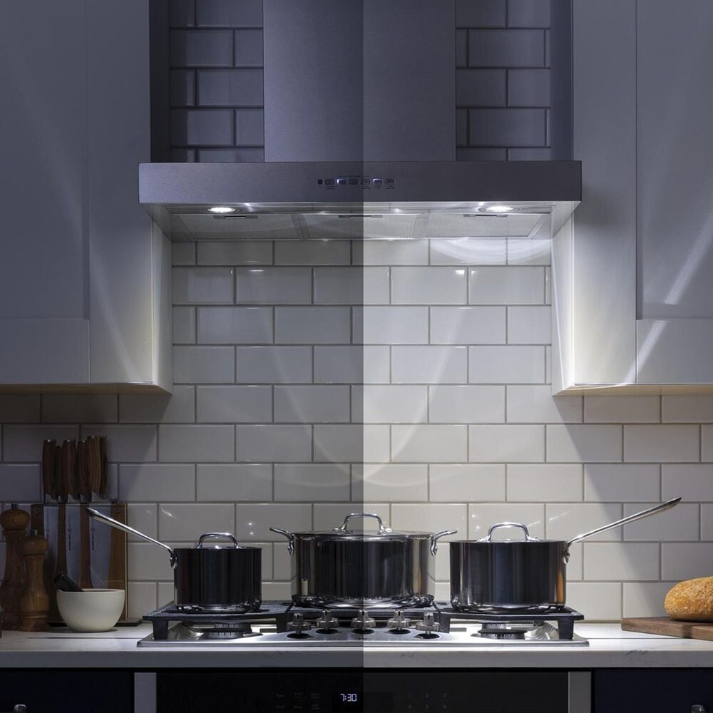 GE Profile 30 Designer Wall Mount Hood with Dimmable LED Lighting in Stainless Steel, , large