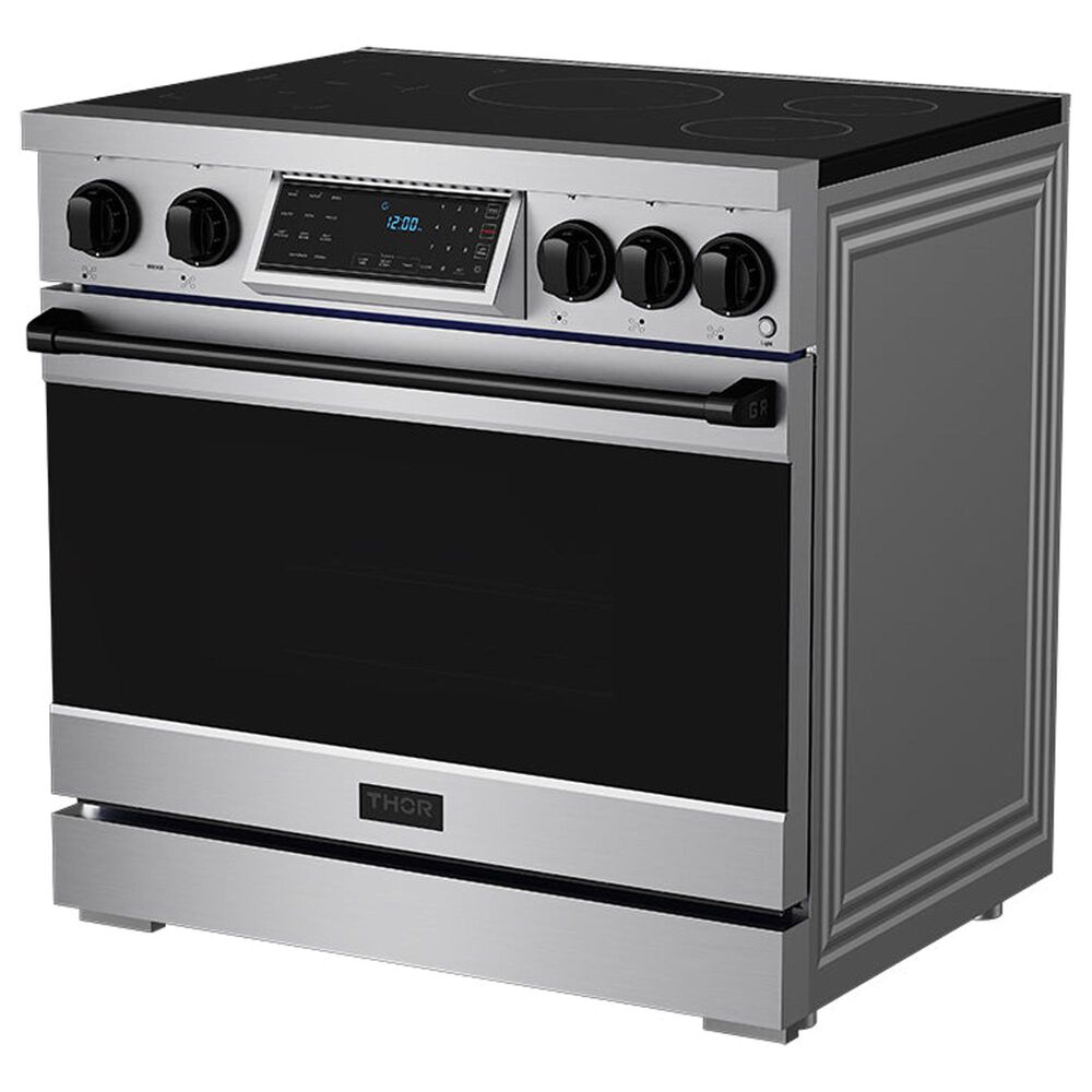 Thor Kitchen Gordon Ramsay 6.0 Cu. Ft. Professional Induction Range with Black Color Kit Assembly in Stainless Steel, , large
