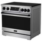 Thor Kitchen Gordon Ramsay 6.0 Cu. Ft. Professional Induction Range with Black Color Kit Assembly in Stainless Steel, , large
