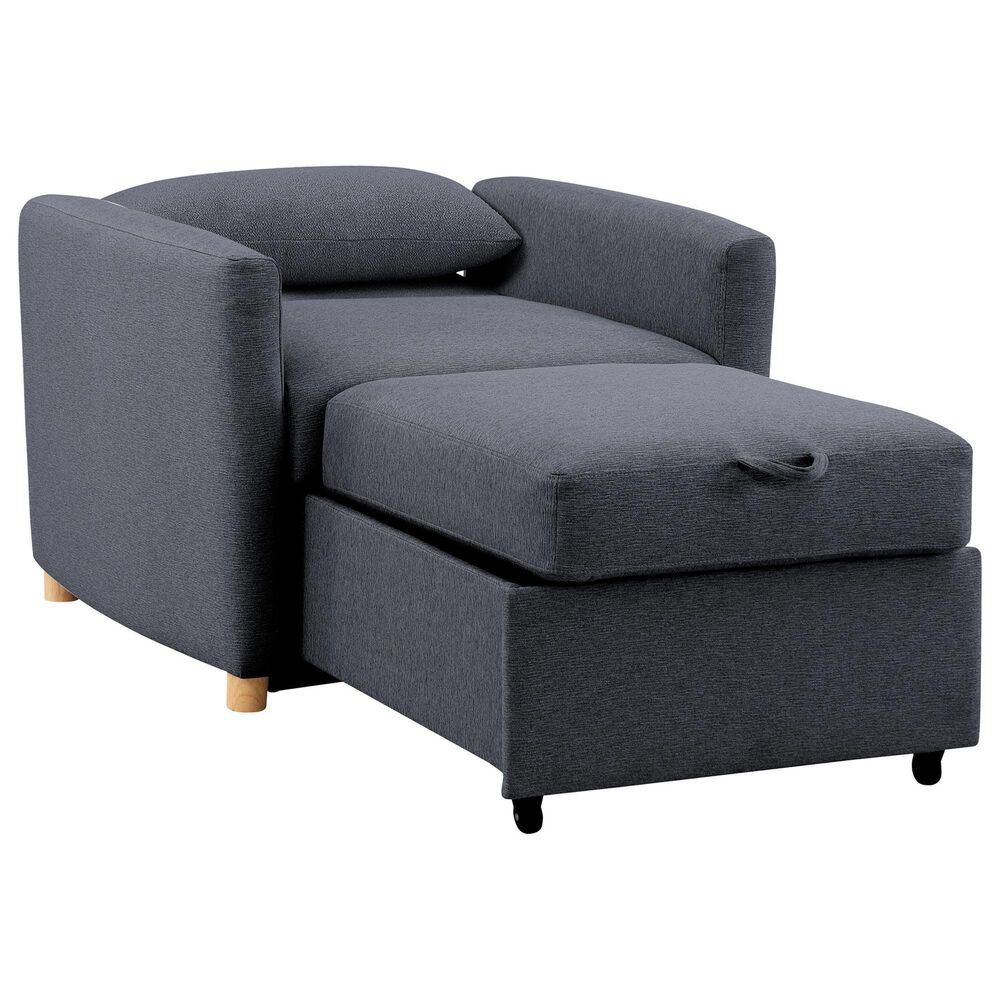 Lifestyle Solutions Conley Convertible Chair in Navy Blue, , large