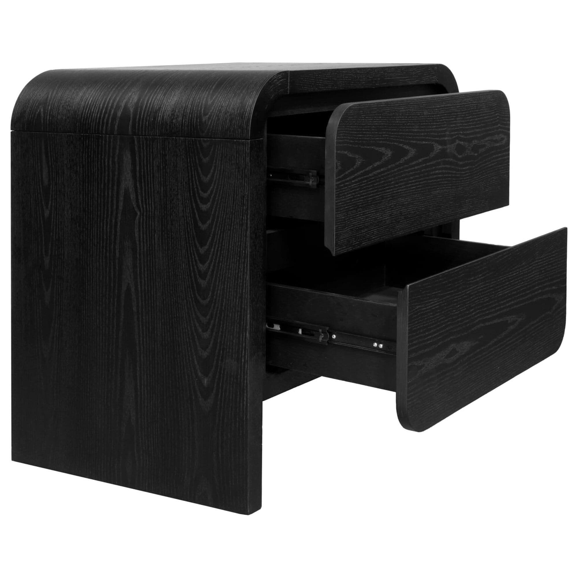 Urban Home Elora 2-Drawer Nightstand in Jet Black