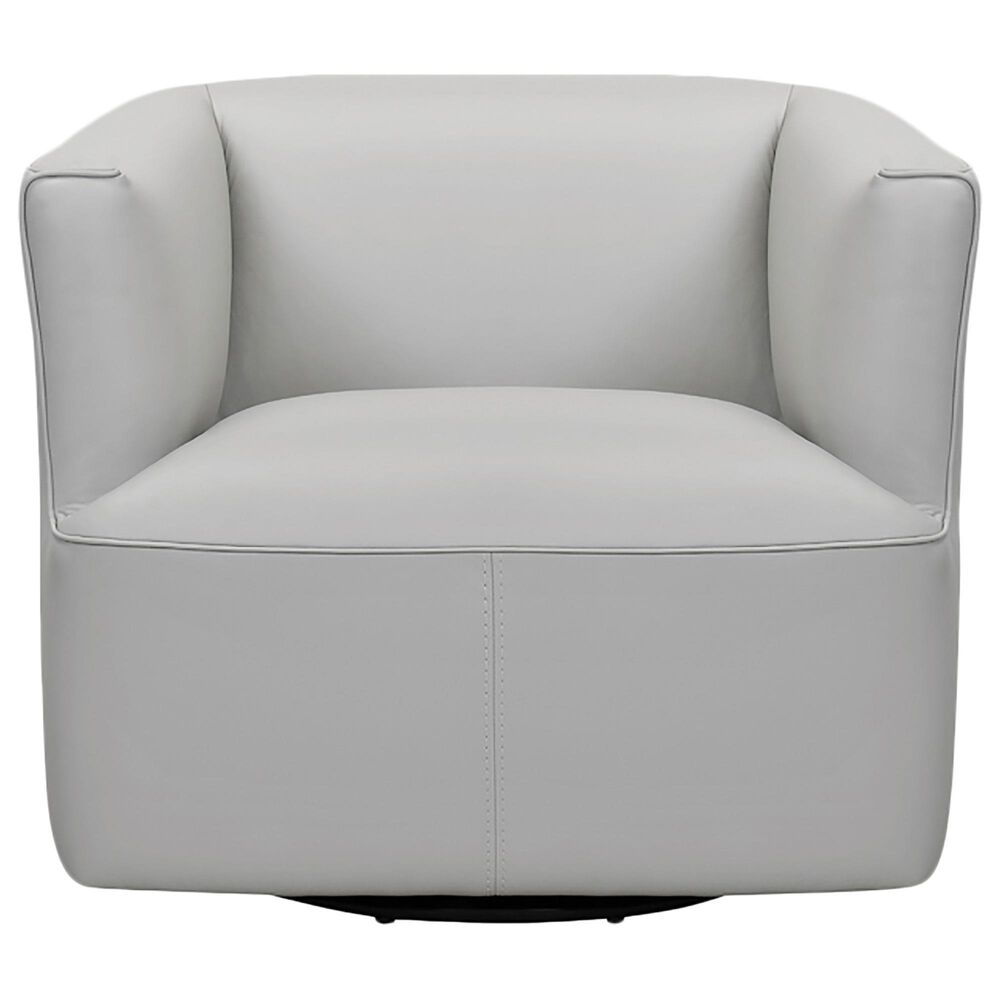 Blue River Whitney Swivel Barrel Chair in Dove Gray and Black, , large