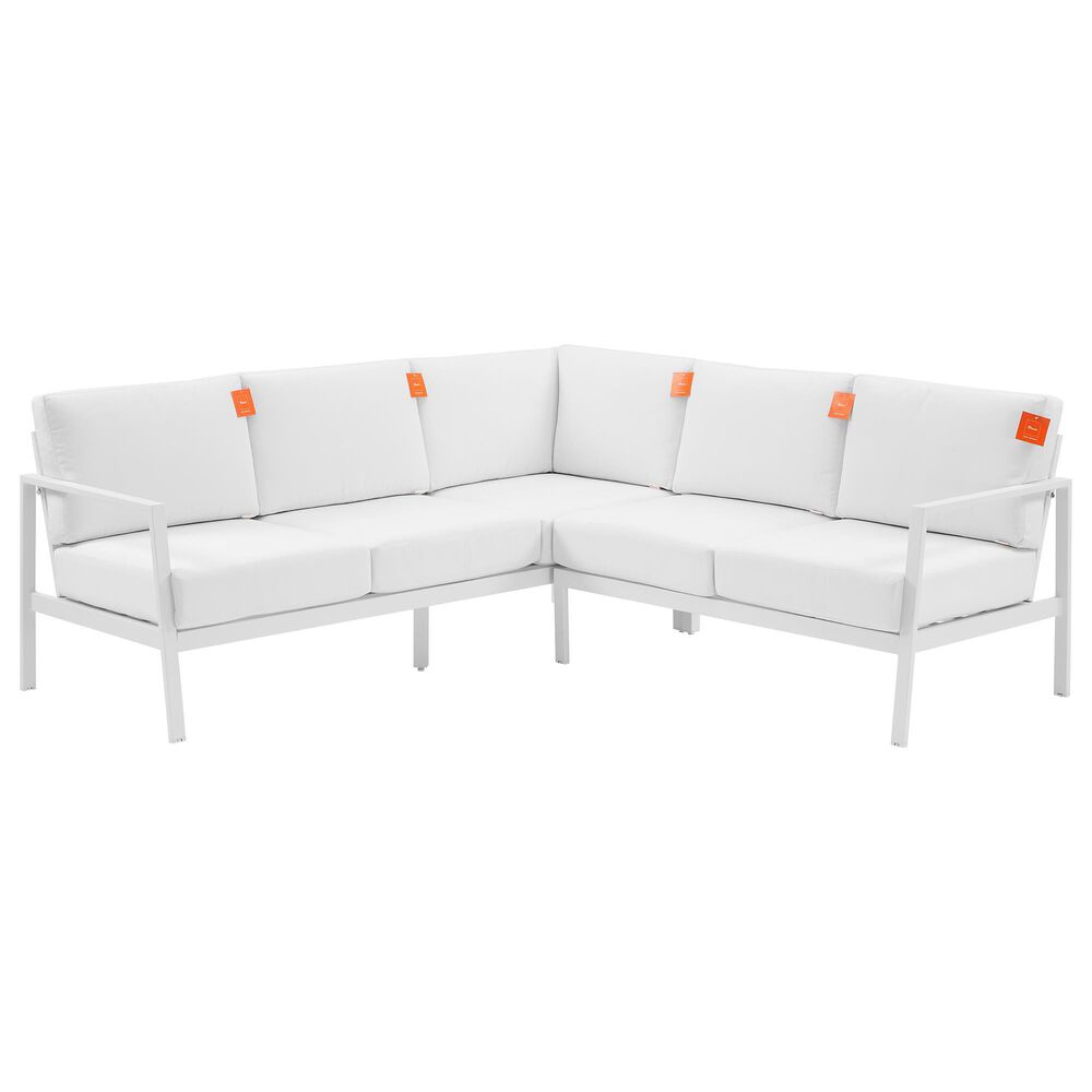Linon Home Decor Holland 2-Piece Outdoor Sectional Sofa in White, , large