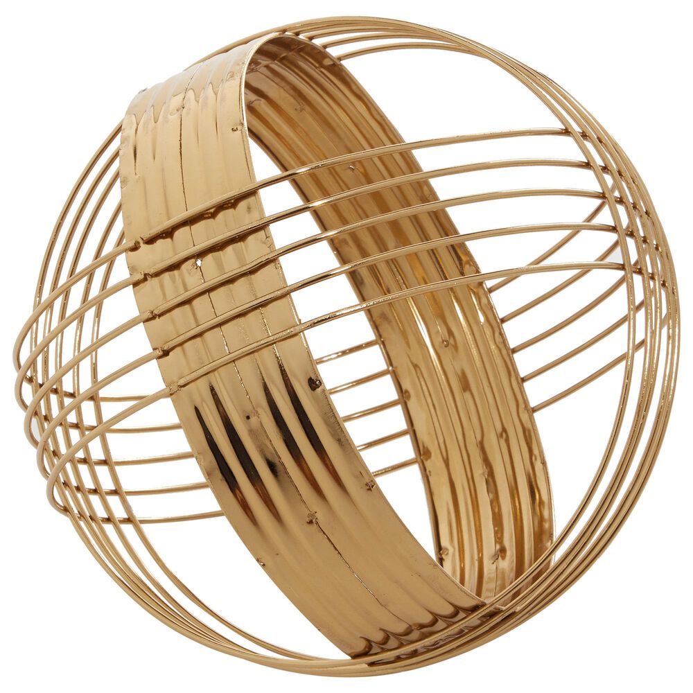 CosmoLiving by Cosmopolitan Contemporary Metal Sculptures in Gold &#40;Set of 3&#41;, , large