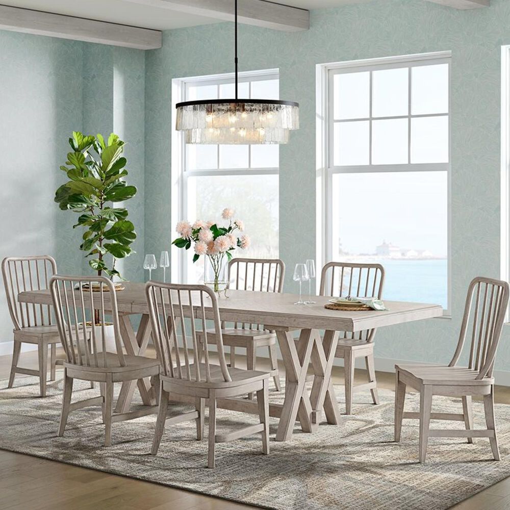 Golden Wave Furniture Coronado 78"-102" Dining Table in Khaki - Table Only, , large