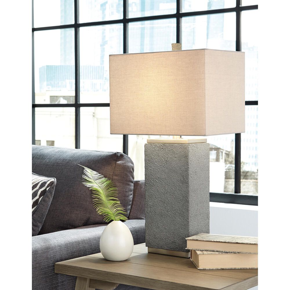 Ashley Amergin Poly Table Lamp In Grain &#40;Set Of 2&#41;, , large
