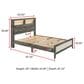 Crown Mark Rhett Queen Platform Bed in Gray and White, , large