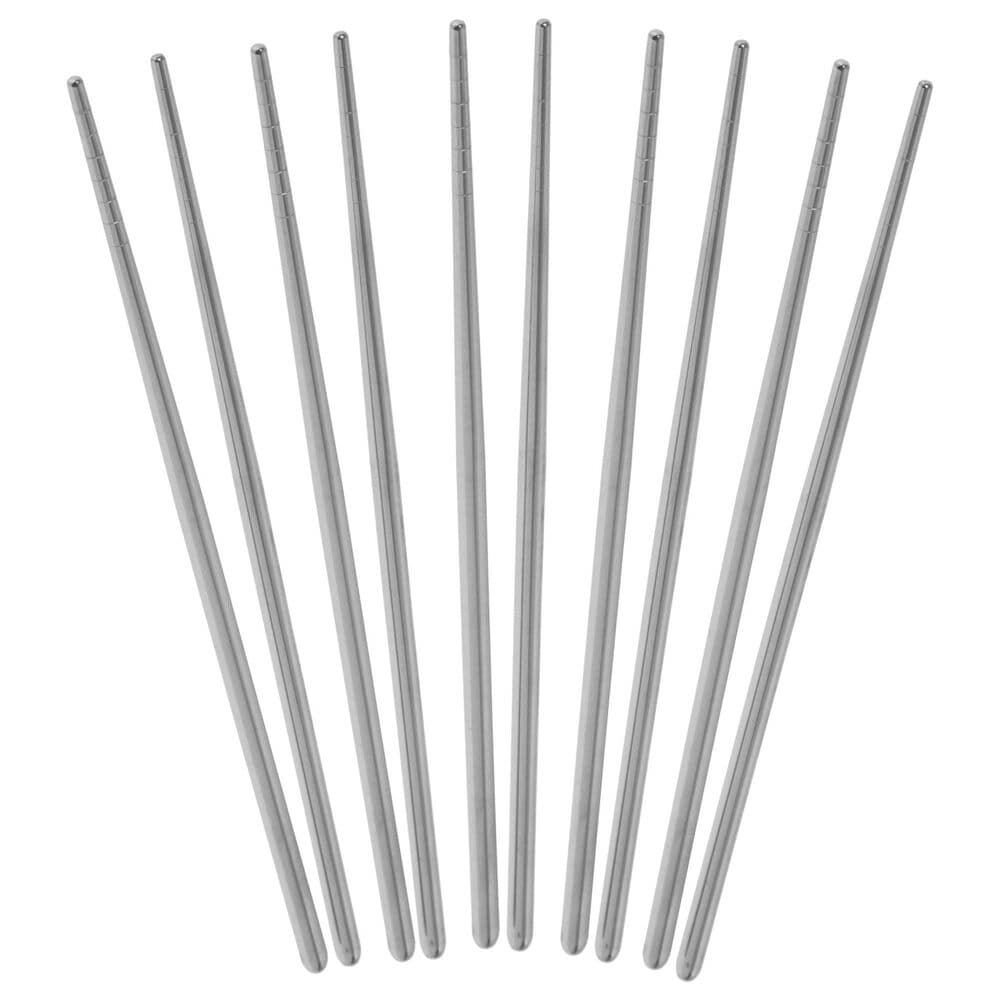 Escali Pair of Reusable Metal Chopsticks in Stainless Steel (Set of 5)