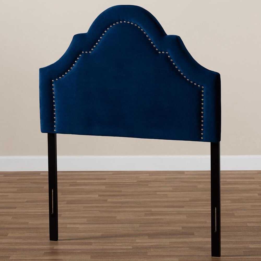Baxton Studio Rita Twin Headboard in Blue, , large