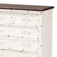 Baxton Studio Levron 5-Drawer Storage Cabinet in Walnut Brown and Antique White, , large