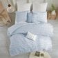 Hampton Park Brooklyn 7-Piece Full/Queen Cotton Jacquard Comforter Set in Blue, , large