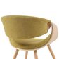 Armen Living Butterfly Arm Chair with Green Upholstery in Oak, , large