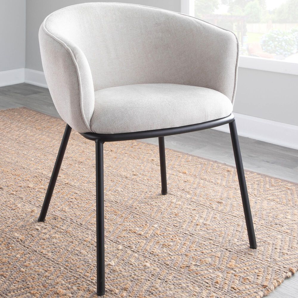 Lumisource Ashland Chair in Cream/Black, , large