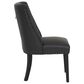 Linon Home Decor Adler Side Chair with Black Faux Leather Cushion in Black, , large