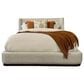 Simeon Collection Sofia Queen Upholstered Bed in Blanched Almond, , large
