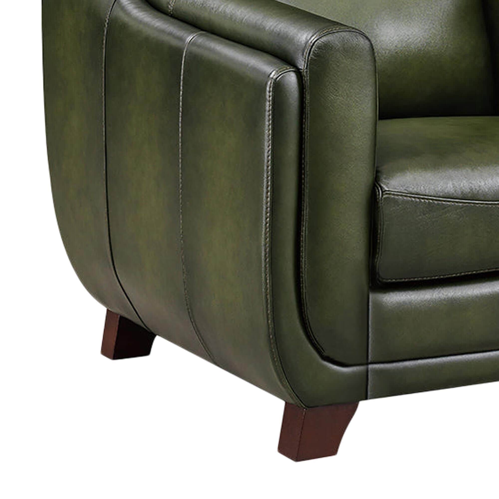 Hydeline Fremont Stationary Chair and Ottoman Set in Emerald