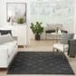 Nourison Easy Care 6" x 9" Charcoal and Black Indoor/Outdoor Area Rug, , large