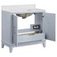 37B Fenwick 36" Single Bathroom Vanity in Soft Blue with Glossy White Composite Stone Top and Backsplash, , large