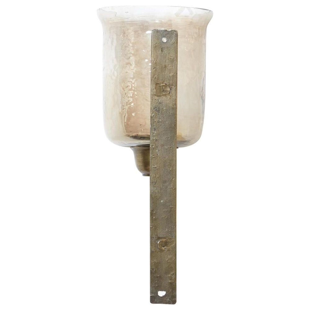Maple and Jade Handmade Pillar Indoor/Outdoor Wall Sconce in Matte Bronze, , large