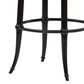 Armen Living Otis Bar Height Stool with Night Life Blue Upholstery in Dark Brown, , large