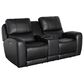 Italiano Furniture Bel Vista Power Reclining Console Loveseat in Black, , large